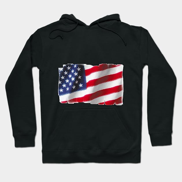 American flag Hoodie by dodgerfl